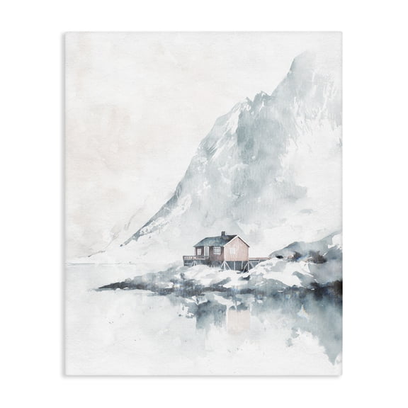 Stupell Industries Farmhouse Snow Shelter Watercolor Canvas Art, 16 x 20, by Svetlana Aleynikova