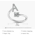 thumbnail image 3 of Letter Open Ring Adjustable Women Rings ,Adjustable Fashion Premium Letter Ring Suitable For Girlfriend And Wife N, 3 of 3