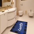 thumbnail image 3 of Ottomanson Non-Slip Rubberback Checkered 2x3 Laundry Room Rug, 26" x 35", Blue, 3 of 8