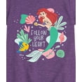 thumbnail image 3 of Disney Princess - Follow Your Heart Ariel - Girls Fitted Short Sleeve T-Shirt, 3 of 5