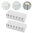 thumbnail image 2 of Soporte de cepillo de dientes de 2 piezas 6 agujeros de pared de pared Punch Buxtre de dientes de dientes sin dientes, 2 of 6