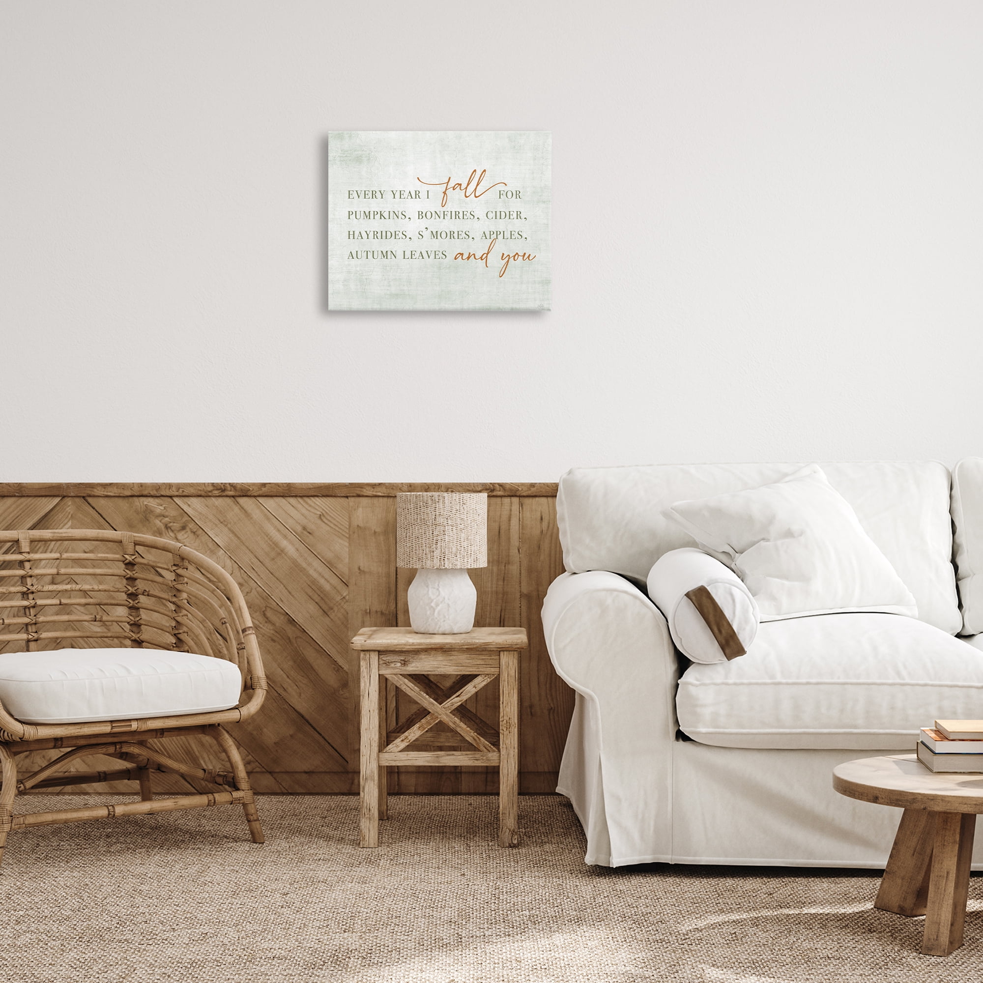 Stupell Industries Every Year Fall Phrase Typography Painting Gallery Wrapped Canvas Art Print Wall Art, 20 x 16