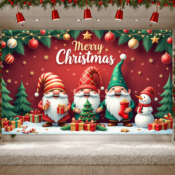 Decorative Design Merry Christmas Banner Colorful Lights Holiday Decoration Winter Celebration for Party Decoration Indoor Outdoor Celebration