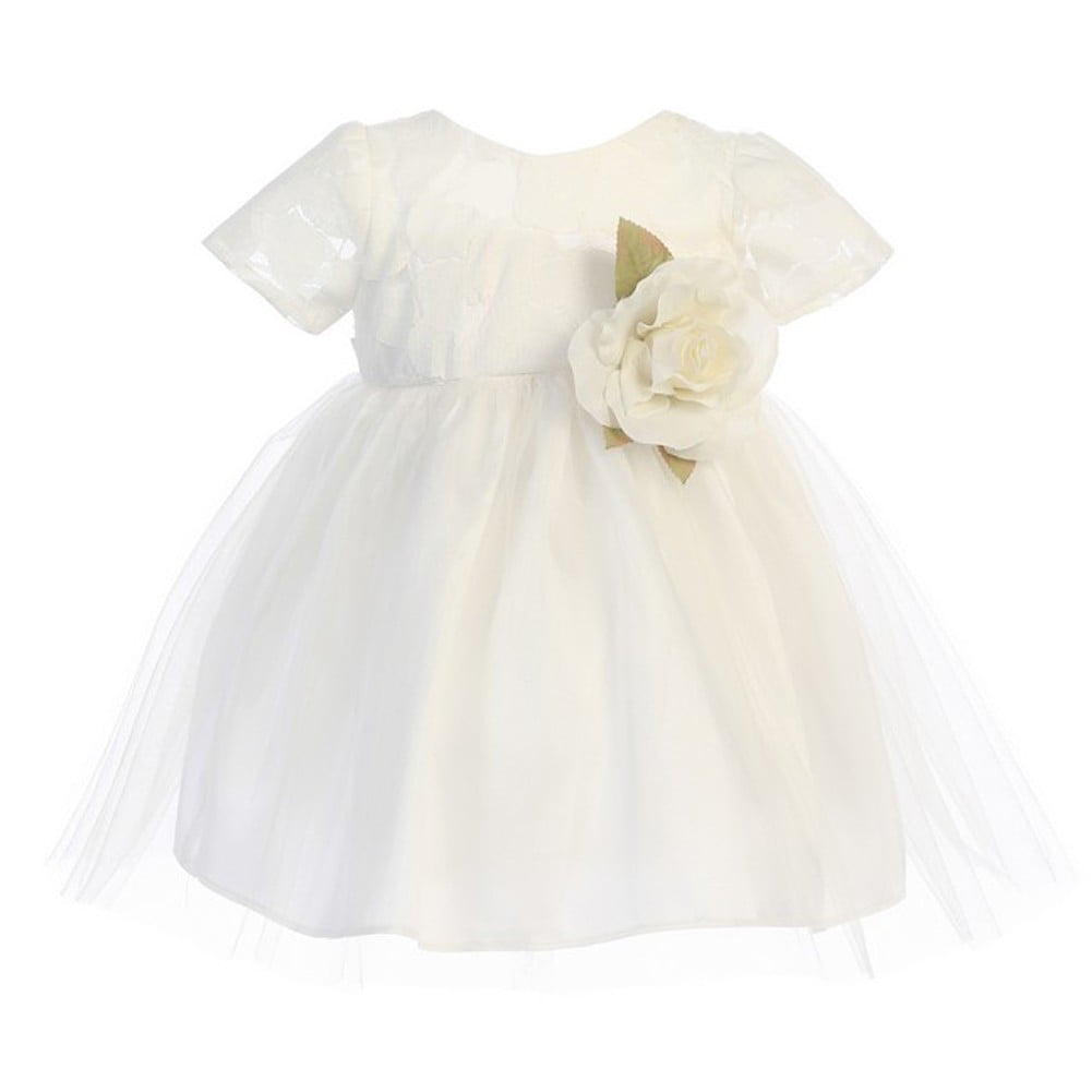 lace and tulle flower girl dress