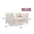 thumbnail image 2 of Glory Furniture Delray Velvet Chair in Ivory, 2 of 6