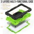 thumbnail image 5 of Decase Shockproof Case for Lenovo Tab One 8.7" / K9 2025,3 in 1 Heavy Duty Kids Silicone Cover Bulit in Screen Protector,Full-Body Tablet Case with Rotating Handle Stand,B, 5 of 9