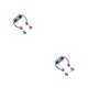 thumbnail image 2 of Minnieouse 5 pares de anillos para la nariz que no perforan el segmento Tragus Lodestone moda estilo punk joyería del cuerpo aro Clip en Type1 NO1, 2 of 6