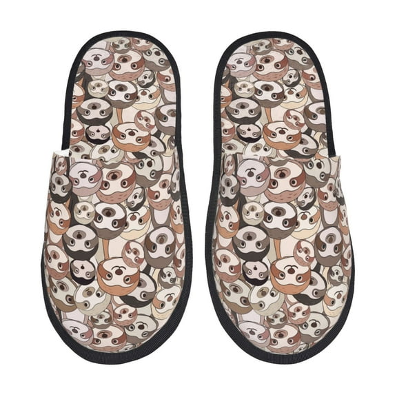 Silkie Brown Sloth Slippers for women and Men, House Shoes for Unisex, Indoor House Shoes-Medium
