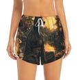 thumbnail image 2 of Salouo Sunset Meditating Doberman Print Women's 2 in 1 Running Shorts Double-Layer Shorts Athletic Workout Gym Yoga Shorts Running Shorts for Women-Large, 2 of 7