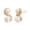 F, variant on Vissen White Pearl Drop Dangle Earrings For Women Gold Plated Pierced Twist Statement Earring Elegant Jewellery