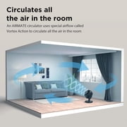 AIRMATE Large Circulator Fan 10 Speeds 12-inch with Remote and Timer Black