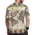 thumbnail image 3 of T Shirt For Men Gym For Man Earth Map Fashion Vintage 1652 World Map Summer Tees O Neck Funny Graphi, 3 of 7