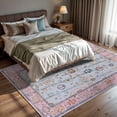 thumbnail image 3 of GLN Rugs Ayder - Indoor, Machine Washable Area Rug 4'x6' Turkish Pink Home Carpet, 3 of 7