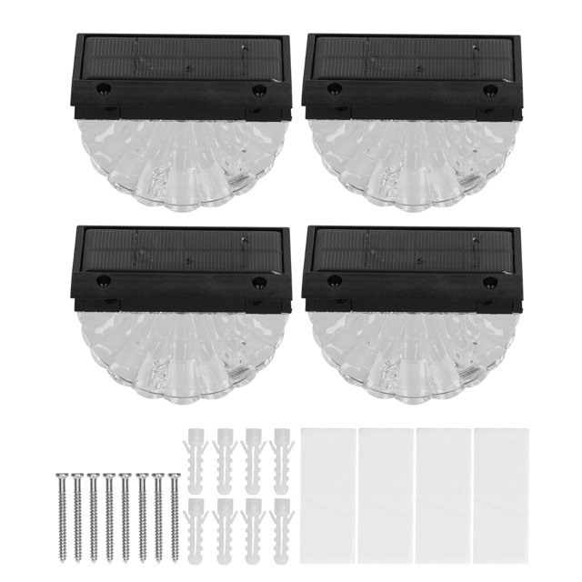 Luces solares para cubierta, 4 Uds., fuente de luz RGB cálida, IP65, impermeables, sin cableado, luces solares para valla para Patio, terraza