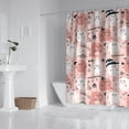 thumbnail image 2 of Pink Hued Cute Halloween Ghosts Pattern Shower Curtain 72"x84" ,Bathroom Decorative Shower Curtains Set with 12 Hooks,Modern Waterproof Washable Shower Curtain, 2 of 6