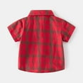 thumbnail image 6 of WOLLED 1-6Y Boys Short Sleeve Button down Shirt for Baby Toddler Summer Casual Plaid Shirt Tops, 6 of 9