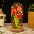 thumbnail image 6 of FHBVT Tulips Night Light Handmade Flower Lamp Bedroom Table Ambiance Light Romantic DIY Decor,Adjustable LED Lights Creates Cozy Atmosphere,Ideal Gift for Couple Girls Bedroom Living Room Decoration, 6 of 8