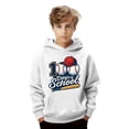 thumbnail image 2 of IWRICH Kids 100 Days of School Hoodie Funny Back to School Graphic Pullover Tops Casual Soft Hooded Sweatshirt,Size 2-13 Years White 160, 2 of 4