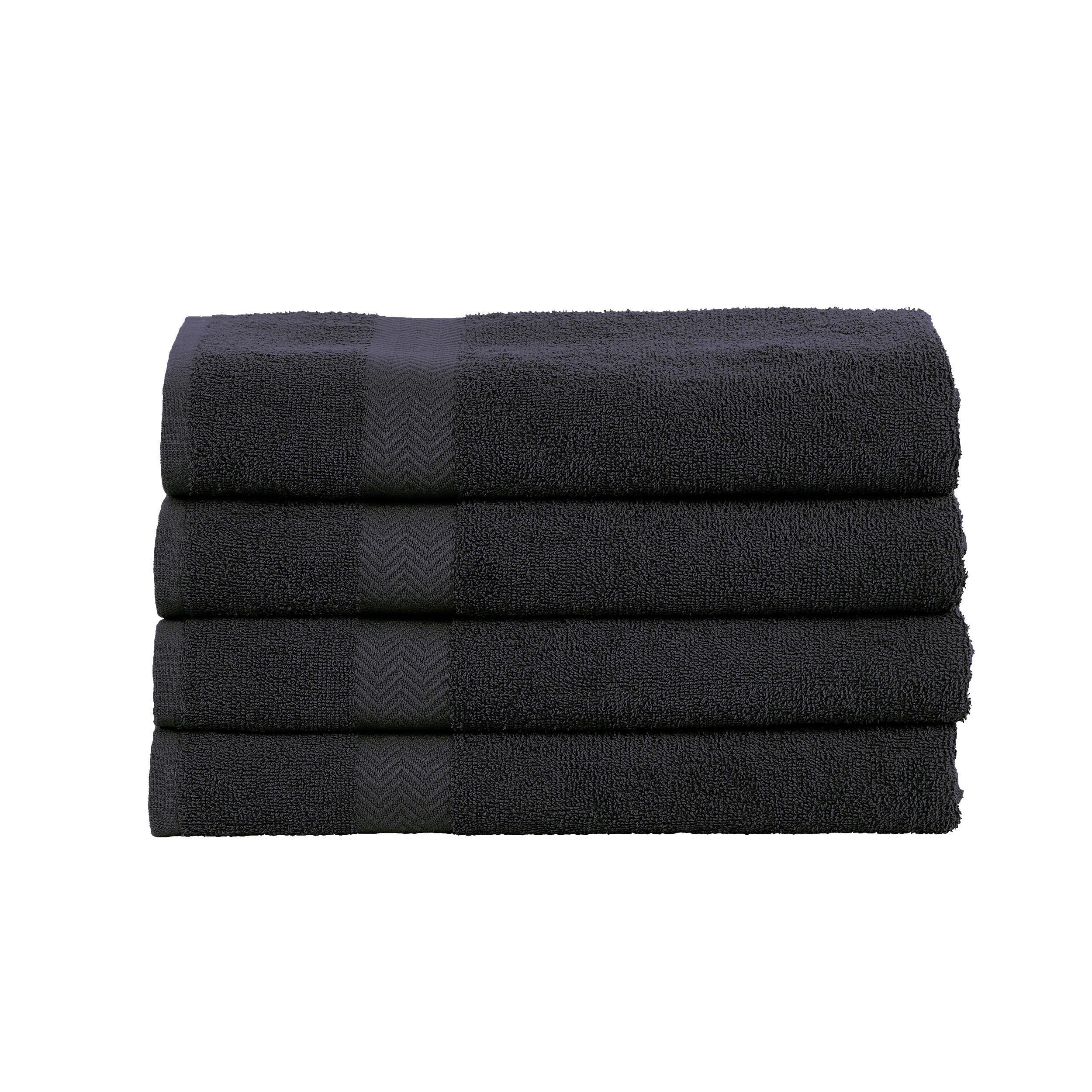 Superior 100Percent Cotton EcoFriendly 4Piece Towel Set Black