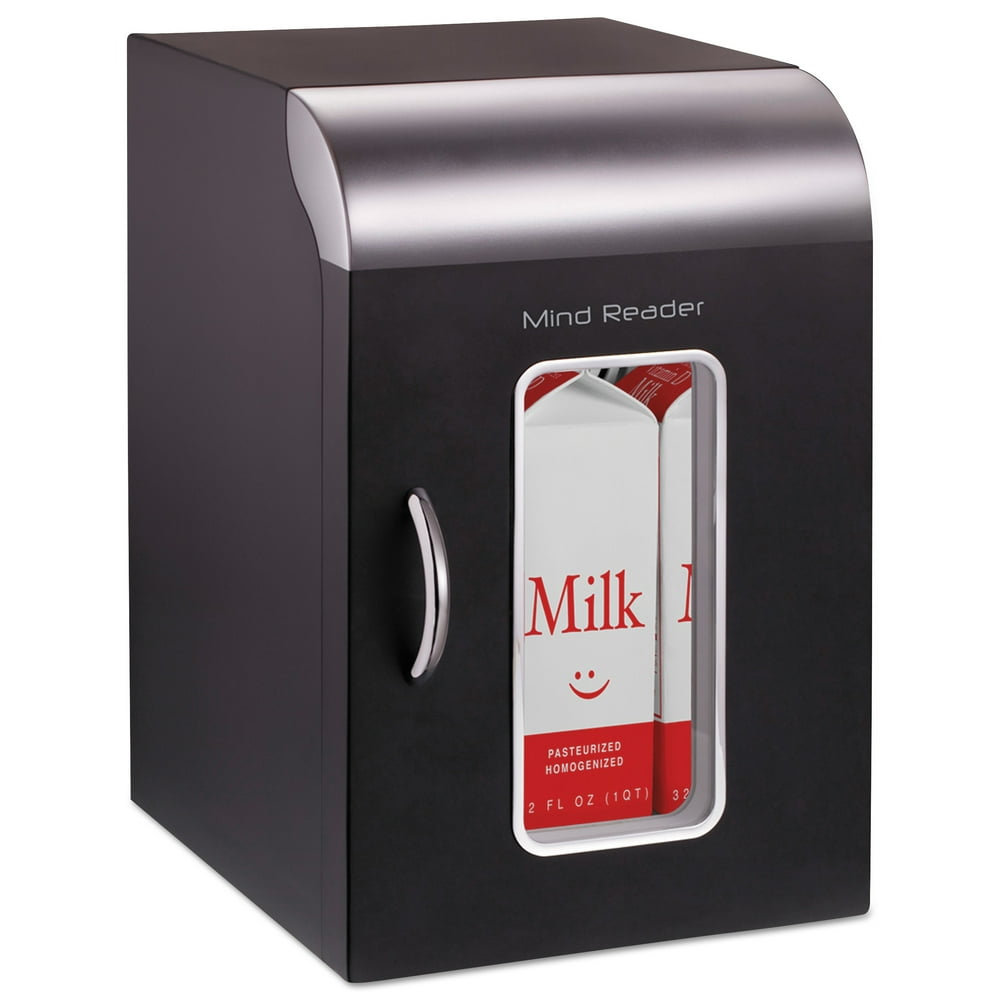 Mind Reader Cube 0.21 Cu Feet Mini Coffee Station Refrigerator, Black