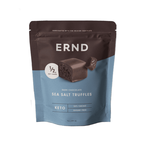 Sea Salt Dark Chocolate Truffles (7 oz) | Sugar Free | 1/2g Net Carbs | Belgian Chocolate | Individually Wrapped