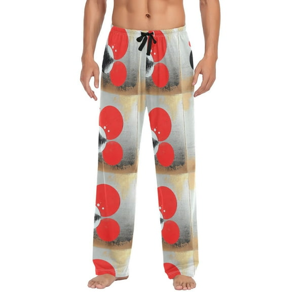 Modern Abstract Art Mens Pajama Pant Sleep and Lounge Bottons with Pockets