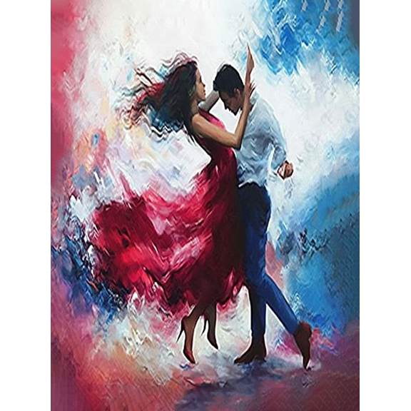 Romantic Couple Dancing Canvas Painting,Suitable for Living Room,Bedroom,Dining Room,Office,Hotel Decoration