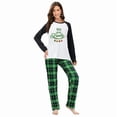 thumbnail image 3 of iHapHap Matching Family Christmas Pajamas, We Are Family 2026 Long Sleeve Green Plaid Pants, 3 of 6