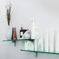thumbnail image 4 of Dulles Glass 8" x 30" Rectangle Floating Glass Shelf - Shelf Only - Tempered - 3/8" Thick - Flat Polished, 4 of 11