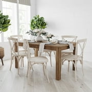 Jessamine 60 x 38 Rectangular Antique Rustic Solid Pine Farm Dining Table