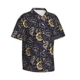 thumbnail image 2 of Uemuo Snake Sleep Printed Regular Fit Short Sleeve Casual Hawaiian Shirt for Men,Aloha shirt,Tropical shirt,Floral print shirt,Vacation Beach shirt-Large, 2 of 9