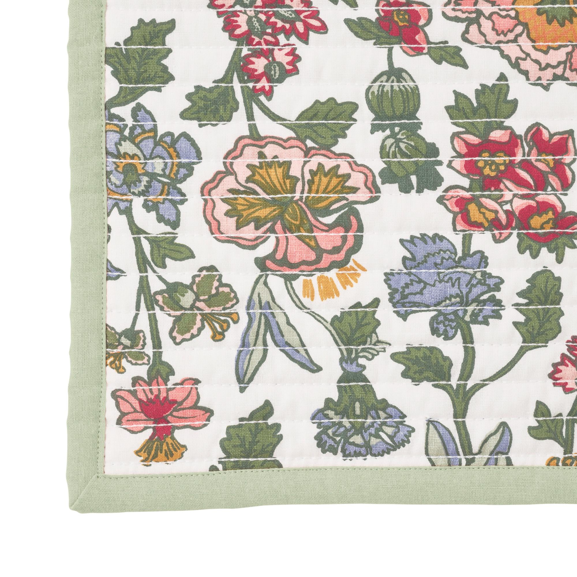 Beautiful Home by Drew Barrymore Wildflower Quilted Print Fabric Table Runner, Multiple, 72"W x 14"L