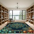 thumbnail image 2 of ODIKA 6' x 9' Machine Washable Non-Slip Area Rug, oriental floral High Traffic Rug, Blue, 993444, 2 of 7