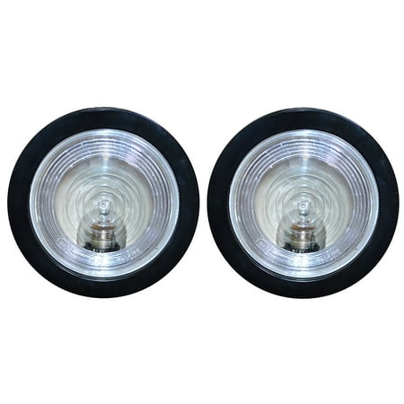 

APSMOTIV 2x Parking Lights Turn Signal Bus Lights Reverse Tail Lights Grommet Mount 4 Inch Round Clear Tail Lights 4 Inch Round Lights Trailer Truck Flasher with 24v Bulbs rubber grommets