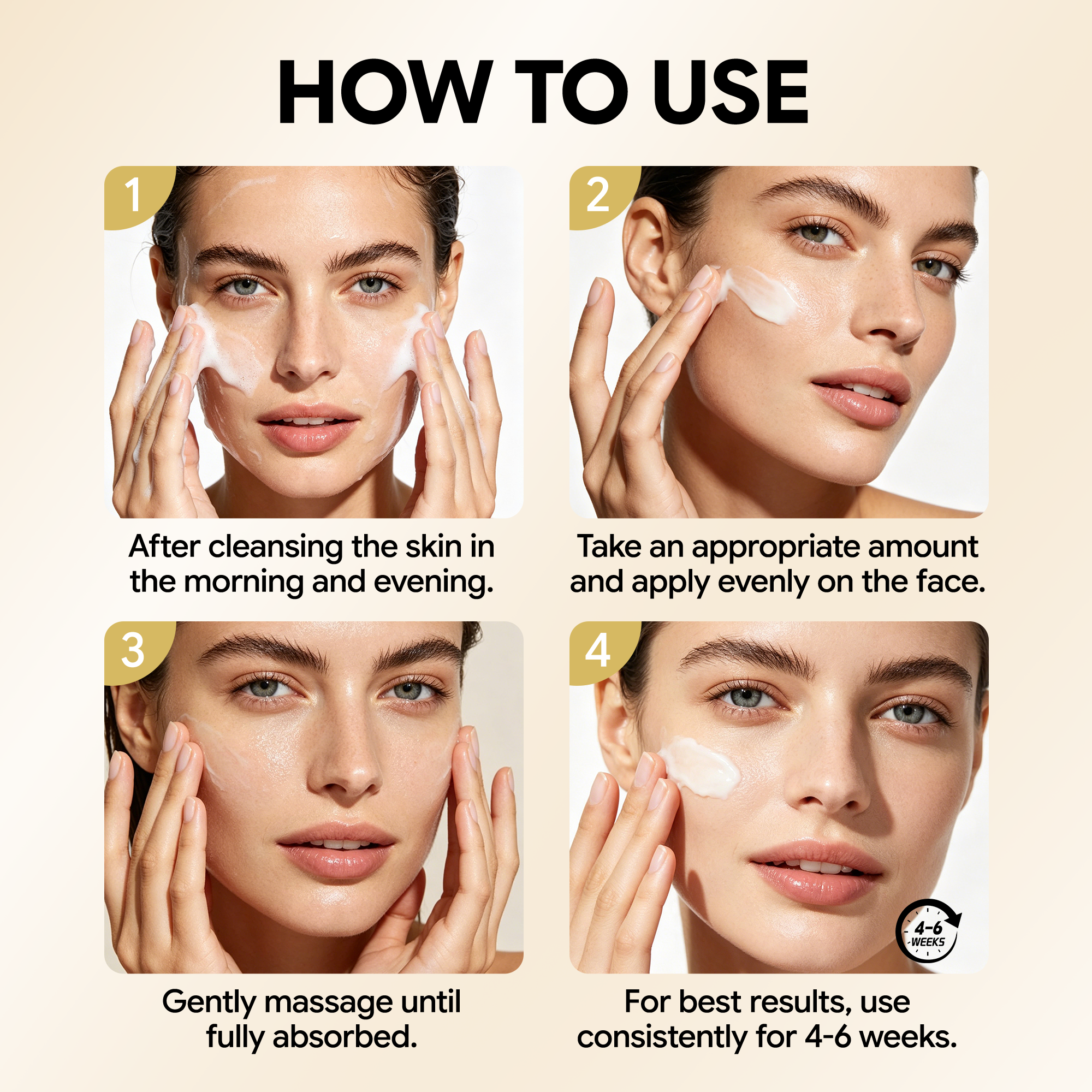 Morovan Crema Facial Antienvejecimiento con Colágeno y Péptidos, Reafirmante y Levantadora, Todo Tipo de Piel, 1.7 fl oz 8