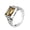 Silver Dark Yellow, variant on Men's Stainless Steel Retro Minimalist Square Agate Signet Rings Cool Punk Jewelry Silver Purple Size 7
