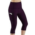 thumbnail image 5 of Lumento Women 3 Pack Yoga Capris High Waist Tummy Control Activewear Leggings with Side Pockets Cropped Solid Color Tights Pants Workout Sport Running Essential Trousers, 5 of 8