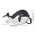 thumbnail image 2 of Jiibva Whale Design Shoulder Bag PU Leather Messenger Bag Fashion Crossbody Bag for Travel Dating and Casual Daily Accessory, 2 of 7