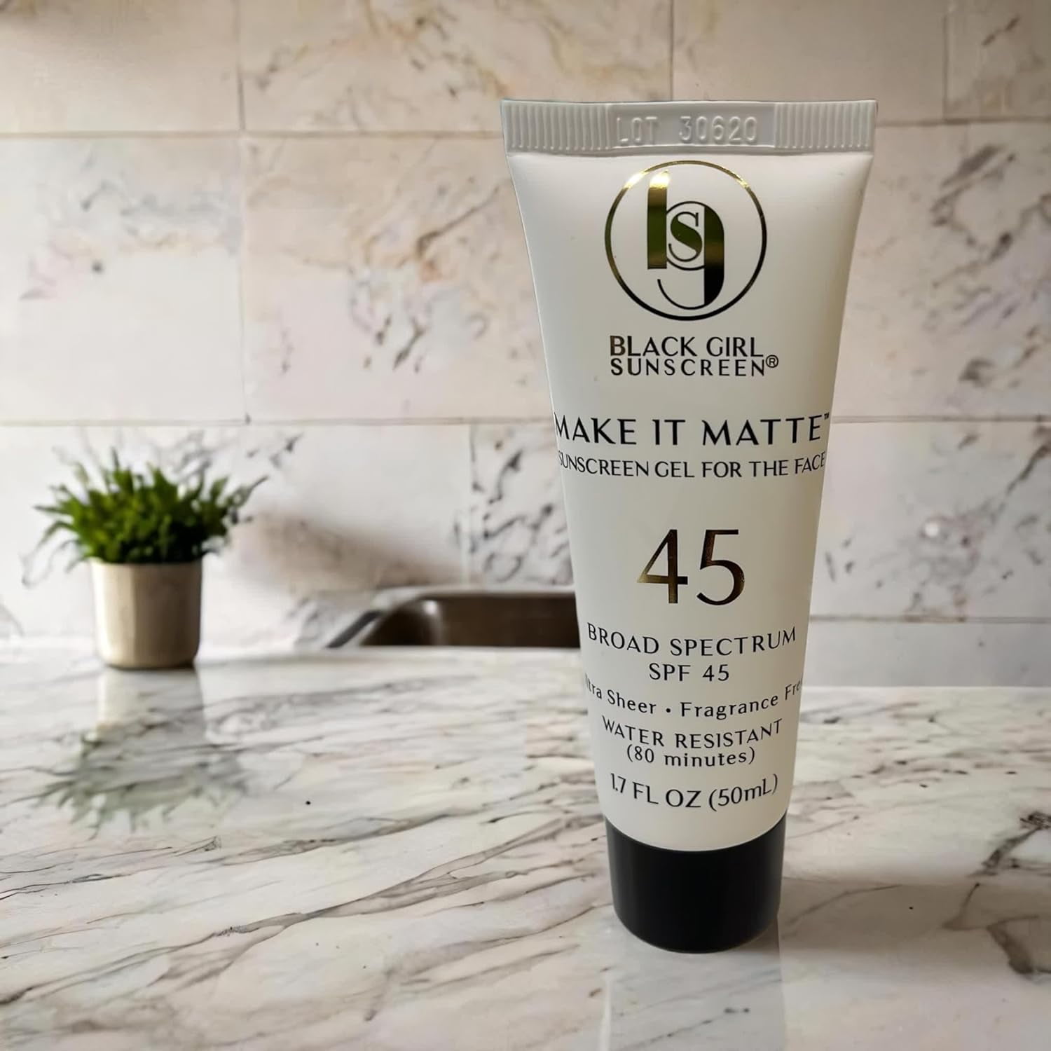BLACK GIRL SUNSCREEN Make It Matte SPF 45 - Clear Face Sunscreen - No White Residue, Broad Spectrum, Matte Finish, Vegan