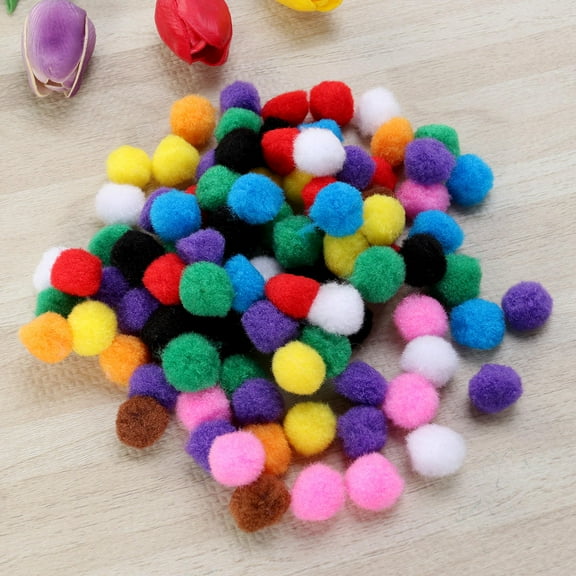 LEORX 100Pack Wool Felt Hanging Balls Assorted Color Diy Material for Parents
