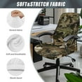 thumbnail image 5 of Xixirimido Tree Camo Pattern Office Chair Cover Stretchable Removable Computer Chair Back Covers High Back Office Desk Chair Slipcovers Anti-Dust for Office Home, Large, 5 of 6