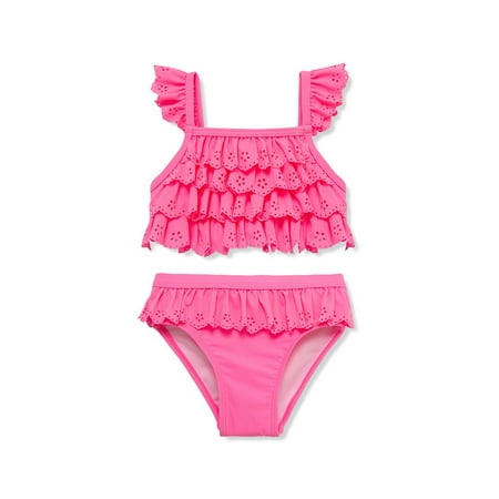 Flapdoodles girls Eyelet 2pc Swimsuit, 5