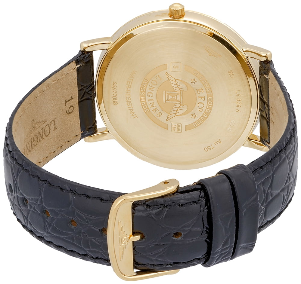 Longines Presence 18K Yellow Gold Black Leather Philippines Ubuy