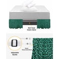 thumbnail image 4 of Green Leopard Print Wrap Around Bed Skirts for Queen Bed 16" Drop,Bed Skirt with Adjustable Elastic Belt Dust Ruffle Bed Valance for Bedroom Hotel Farmhouse Abstract Animal Patterned Bed Frame Cover, 4 of 7