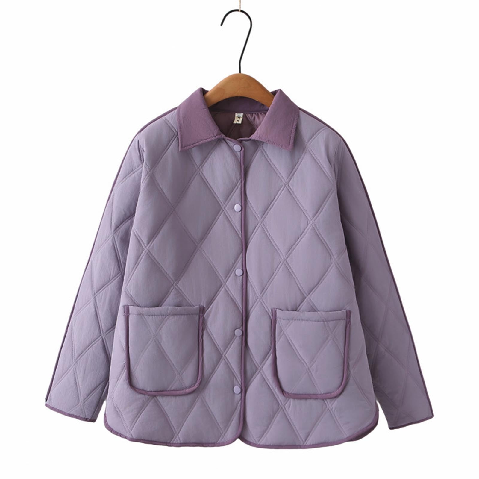 UPPADA Women's Stand Collar Fall Coats Lightweight Quilted Puffer