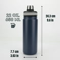 thumbnail image 7 of Ozizo Insulated Blender Bottle, Stainless Steel Shaker Bottle for Powder with Filter and Mixing Ball, 7 of 7