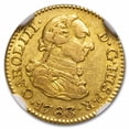 thumbnail image 2 of 1783-M Spain Gold 1/2 Escudo Charles III AU-55 NGC, 2 of 3