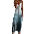 thumbnail image 1 of Kcodviy Robes Maxi pour Femmes Robe Moulante Été Sans Manches Boho Décontractée Robes Décontractées Été Col en V Longues Robes Décontractées Robes Décontractées pour Femmes Robe de Plage pour les Vacances, 1 of 5
