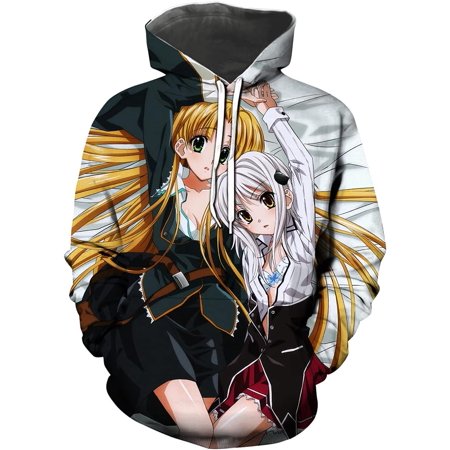High School DxD Anime Casual Hoodie Sweatshirt Pullover Medium