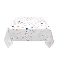 thumbnail image 3 of YFYANG Square Polyester Table Cloth, 60" x 60" Reusable Table Cover Kitchen Dining Room Geometric Polka Dot Pattern Decorative Tablecloths for Tables of 2-4 People, 3 of 8